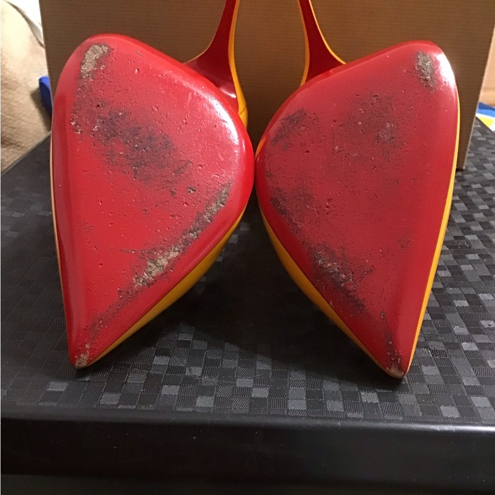 Christian Louboutin Yellow Pigalle Size 9.5 - Picture 7 of 11